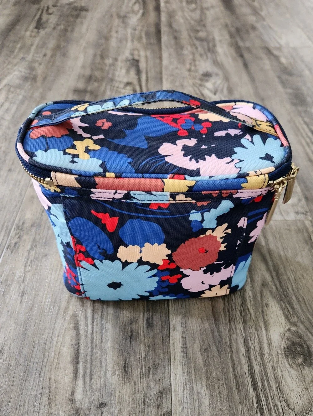 Kate Spade Swing Floral Navy Zippered Lunch Tote